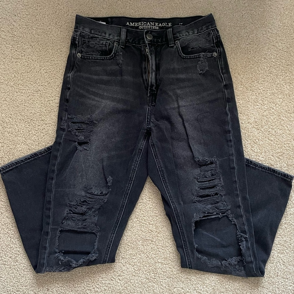 Distressed Mom Jeans